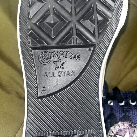 Converse All Star Shoes Black Purple Women 7 Whimsygoth Goblincoren Goth Punk - Picture 10 of 14